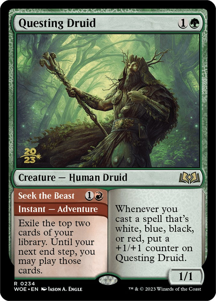 Questing Druid // Seek the Beast [Wilds of Eldraine Prerelease Promos] | L.A. Mood Comics and Games