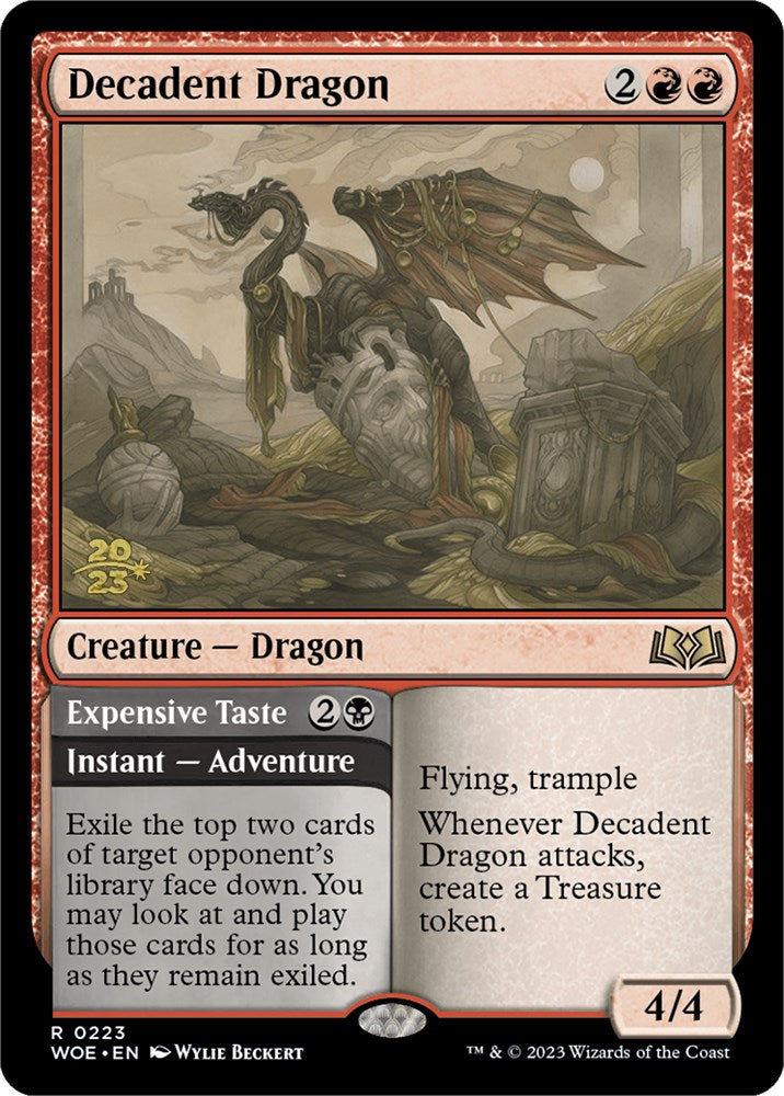 Decadent Dragon // Expensive Taste (Promo Pack) [Wilds of Eldraine Promos] | L.A. Mood Comics and Games