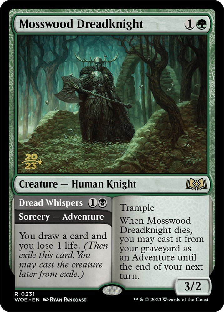 Mosswood Dreadknight // Dread Whispers [Wilds of Eldraine Prerelease Promos] | L.A. Mood Comics and Games