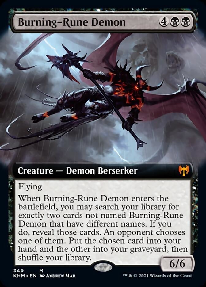 Burning-Rune Demon (Extended Art) [Kaldheim] | L.A. Mood Comics and Games