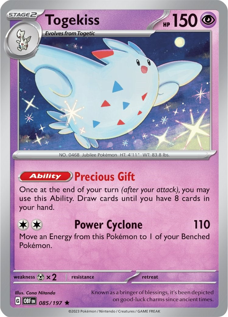 Togekiss (085/197) (Theme Deck Exclusive) [Scarlet & Violet: Obsidian Flames] | L.A. Mood Comics and Games