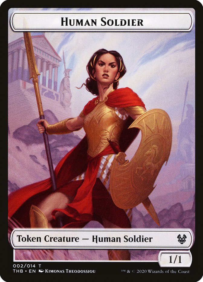 Goat // Human Soldier Double-Sided Token [Theros Beyond Death Tokens] | L.A. Mood Comics and Games