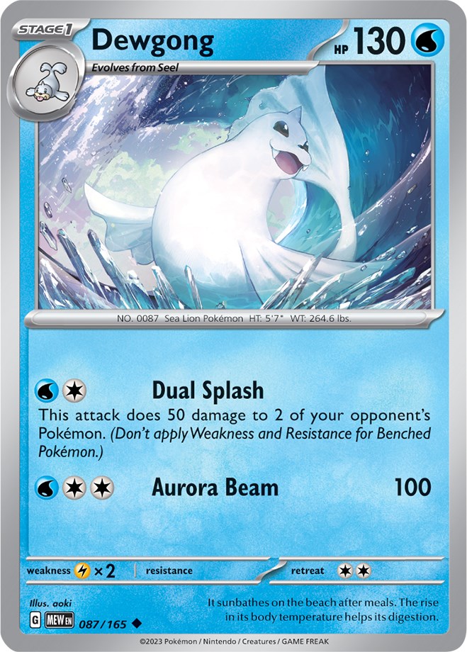 Dewgong (087/165) [Scarlet & Violet: 151] | L.A. Mood Comics and Games