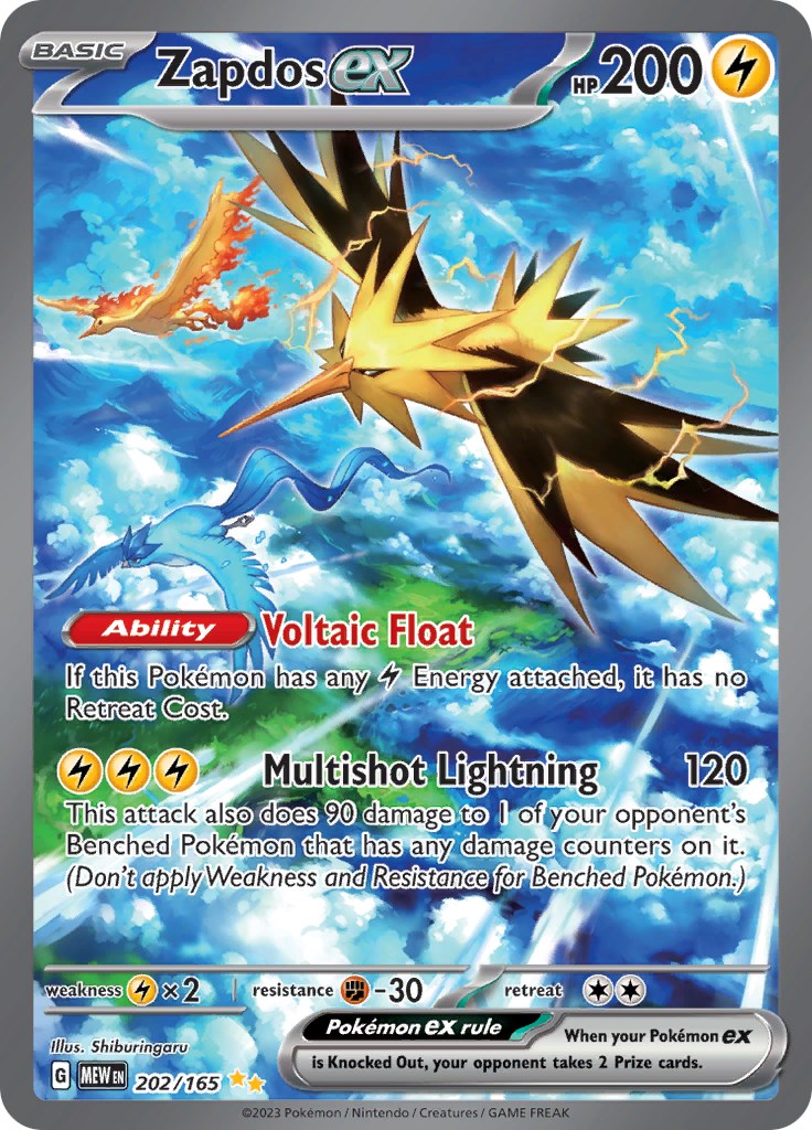 Zapdos ex (202/165) [Scarlet & Violet: 151] | L.A. Mood Comics and Games