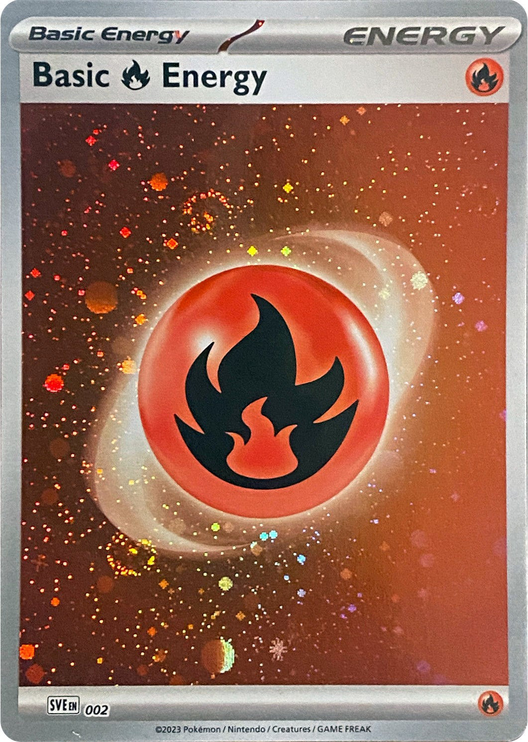 Basic Fire Energy (002) (Cosmos Holo) [Scarlet & Violet: Base Set] | L.A. Mood Comics and Games