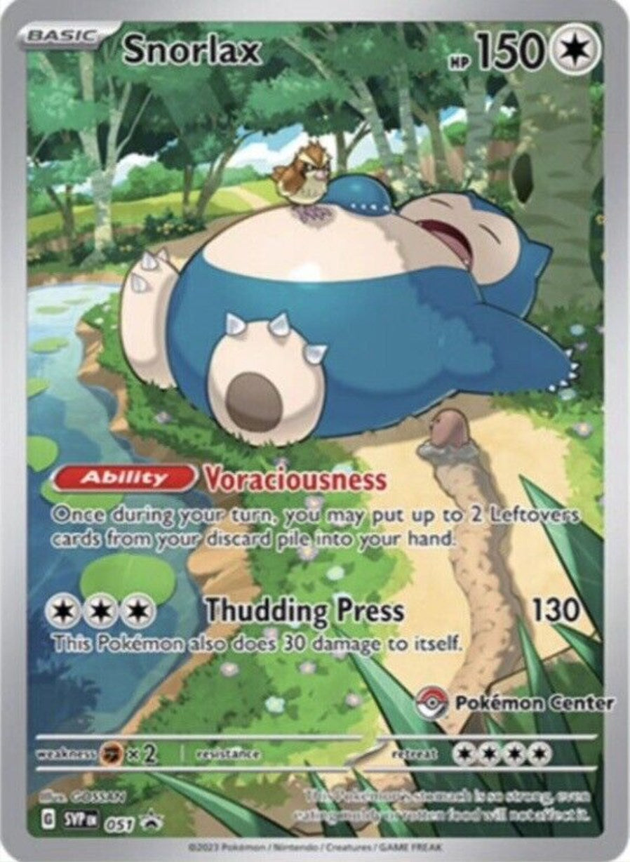 Snorlax (051) (Pokemon Center Exclusive) [Scarlet & Violet: Black Star Promos] | L.A. Mood Comics and Games