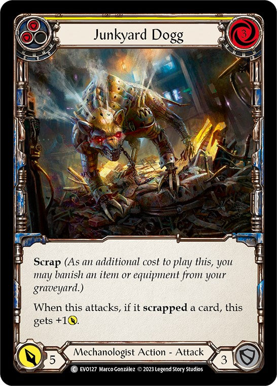 Junkyard Dogg (Yellow) [EVO127] (Bright Lights)  Rainbow Foil | L.A. Mood Comics and Games