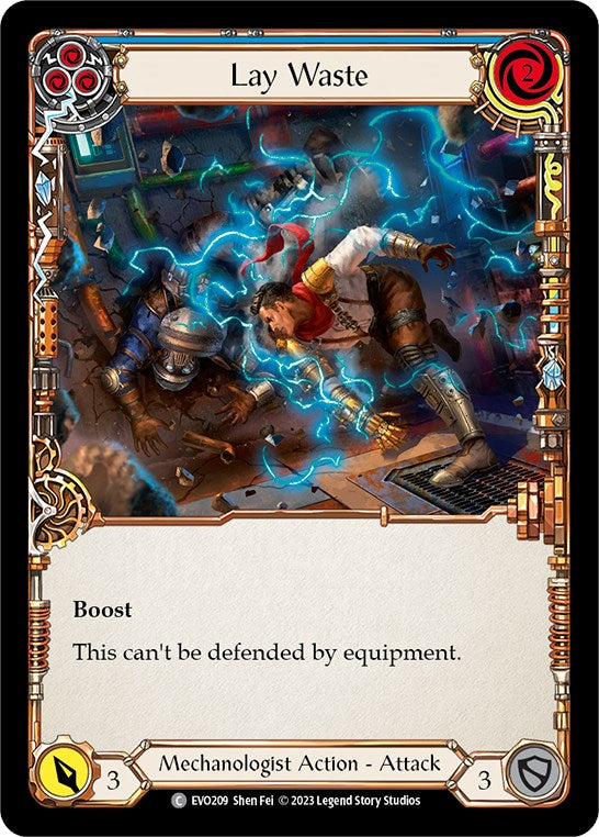 Lay Waste (Blue) [EVO208] (Bright Lights)  Rainbow Foil | L.A. Mood Comics and Games