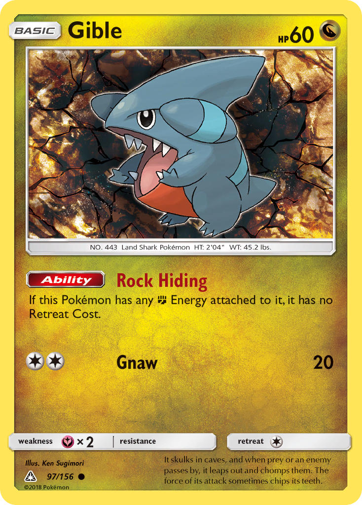 Gible (97/156) [Sun & Moon: Ultra Prism] | L.A. Mood Comics and Games