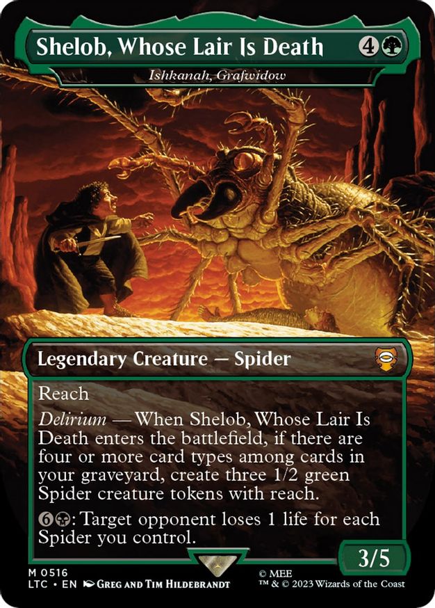 Shelob, Whose Lair Is Death - Ishkanah, Grafwidow (Borderless) [The Lord of the Rings: Tales of Middle-Earth Commander] | L.A. Mood Comics and Games