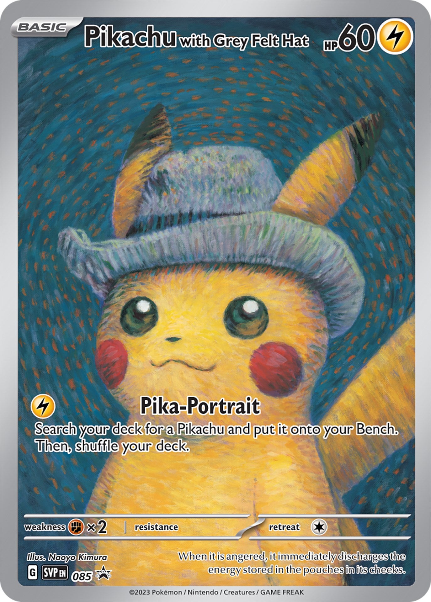 Pikachu with Grey Felt Hat (085) [Scarlet & Violet: Black Star Promos] | L.A. Mood Comics and Games