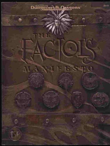 AD&D The Factol's Manifesto (USED) | L.A. Mood Comics and Games