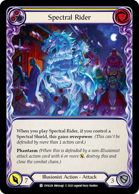 Spectral Rider (Yellow) [DYN228] (Dynasty)  Rainbow Foil | L.A. Mood Comics and Games