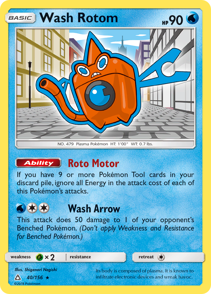 Wash Rotom (40/156) [Sun & Moon: Ultra Prism] | L.A. Mood Comics and Games