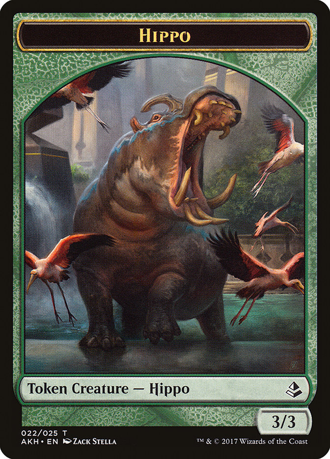 Hippo Token [Amonkhet Tokens] | L.A. Mood Comics and Games