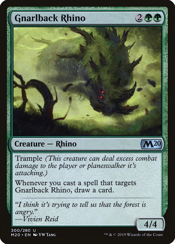 Gnarlback Rhino [Core Set 2020] | L.A. Mood Comics and Games