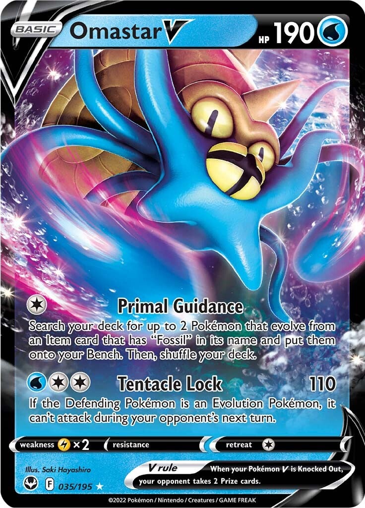 Omastar V (035/195) [Sword & Shield: Silver Tempest] | L.A. Mood Comics and Games