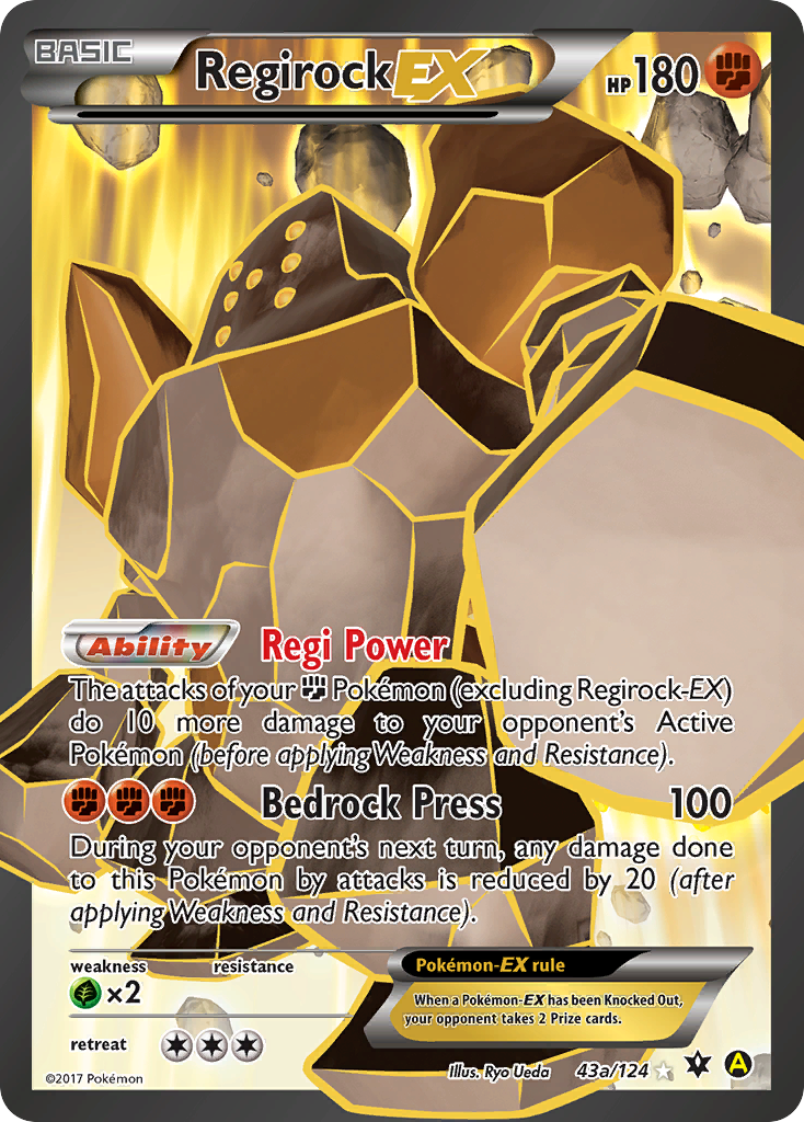 Regirock EX (43a/124) [Alternate Art Promos] | L.A. Mood Comics and Games