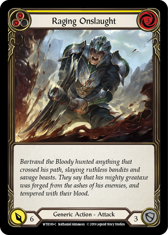 Raging Onslaught (Yellow) [WTR189-C] (Welcome to Rathe)  Alpha Print Normal | L.A. Mood Comics and Games