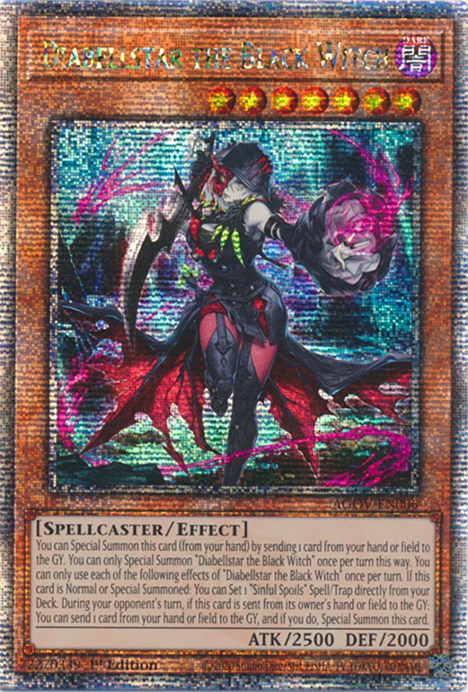 Diabellstar the Black Witch (Quarter Century Secret Rare) [AGOV-EN006] Quarter Century Secret Rare | L.A. Mood Comics and Games