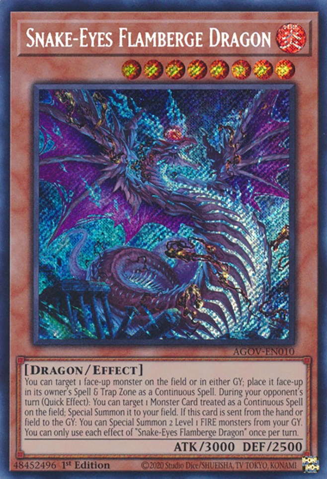 Snake-Eyes Flamberge Dragon [AGOV-EN010] Secret Rare | L.A. Mood Comics and Games