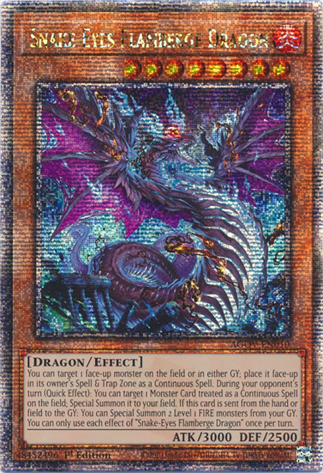 Snake-Eyes Flamberge Dragon (Quarter Century Secret Rare) [AGOV-EN010] Quarter Century Secret Rare | L.A. Mood Comics and Games