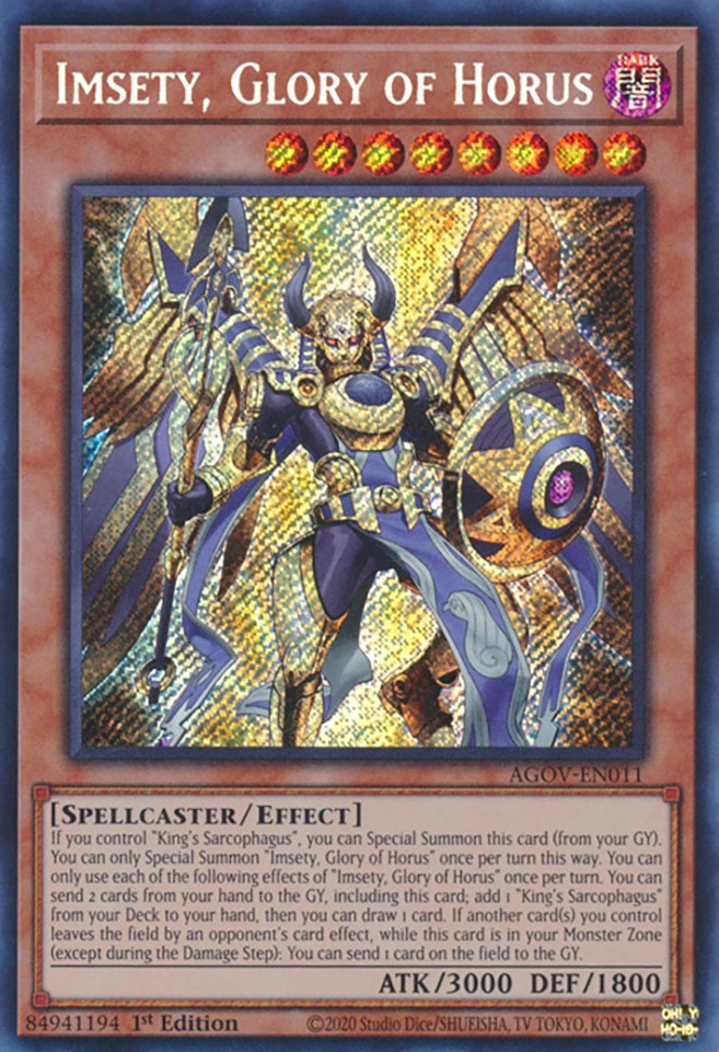 Imsety, Glory of Horus [AGOV-EN011] Secret Rare | L.A. Mood Comics and Games