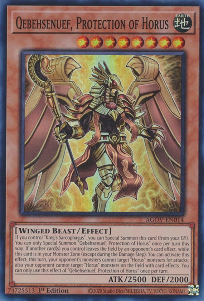 Qebehsenuef, Protection of Horus [AGOV-EN014] Super Rare | L.A. Mood Comics and Games