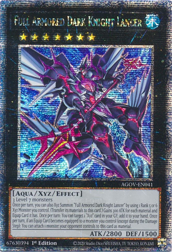 Full Armored Dark Knight Lancer (Quarter Century Secret Rare) [AGOV-EN041] Quarter Century Secret Rare | L.A. Mood Comics and Games