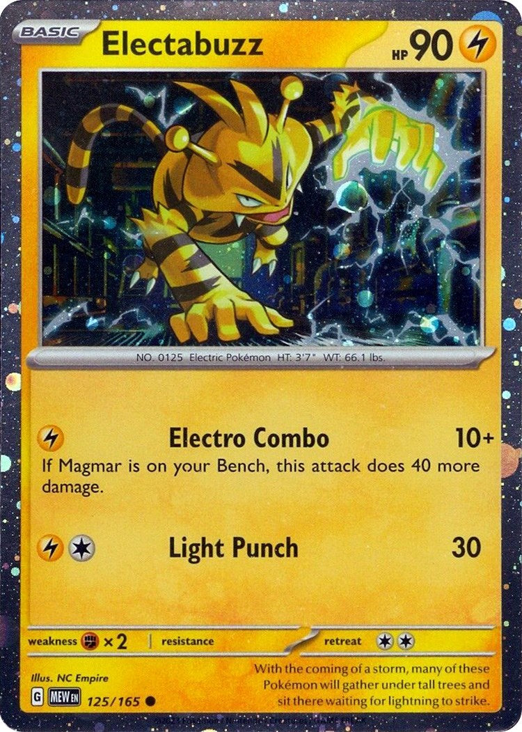 Electabuzz (125/165) (Cosmos Holo) [Miscellaneous Cards] | L.A. Mood Comics and Games