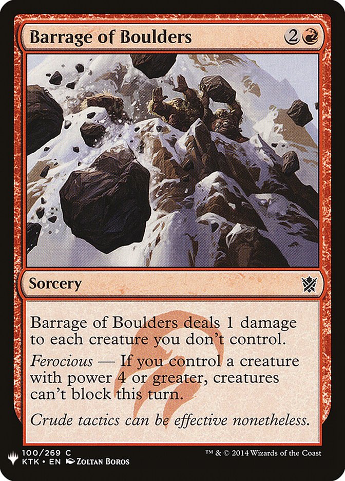 Barrage of Boulders [Mystery Booster] | L.A. Mood Comics and Games