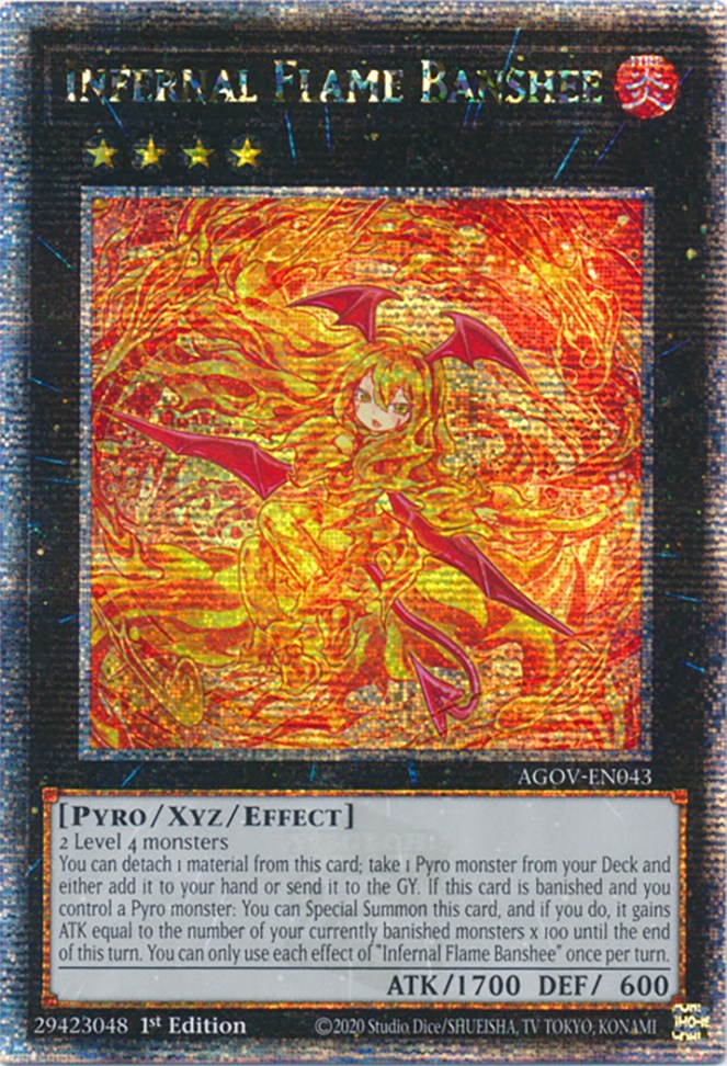 Infernal Flame Banshee (Quarter Century Secret Rare) [AGOV-EN043] Quarter Century Secret Rare | L.A. Mood Comics and Games