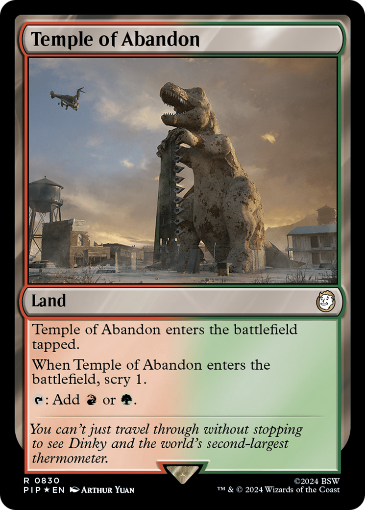 Temple of Abandon (Surge Foil) [Fallout] | L.A. Mood Comics and Games