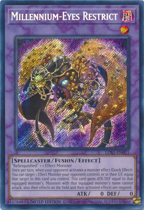 Millennium-Eyes Restrict [LDS1-EN051] Secret Rare | L.A. Mood Comics and Games