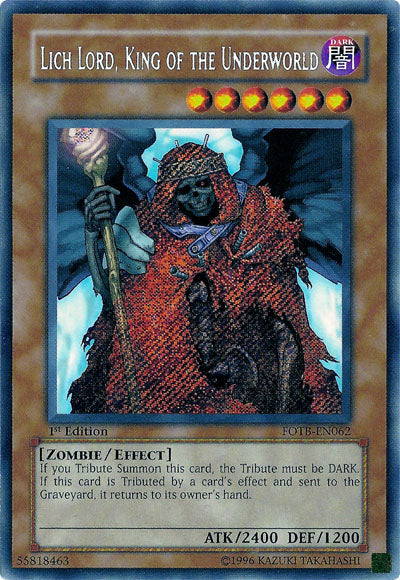 Lich Lord, King of the Underworld [FOTB-EN062] Secret Rare | L.A. Mood Comics and Games