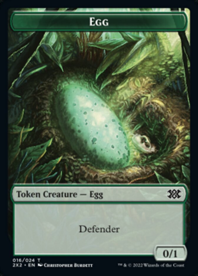 Egg // Soldier Double-Sided Token [Double Masters 2022 Tokens] | L.A. Mood Comics and Games
