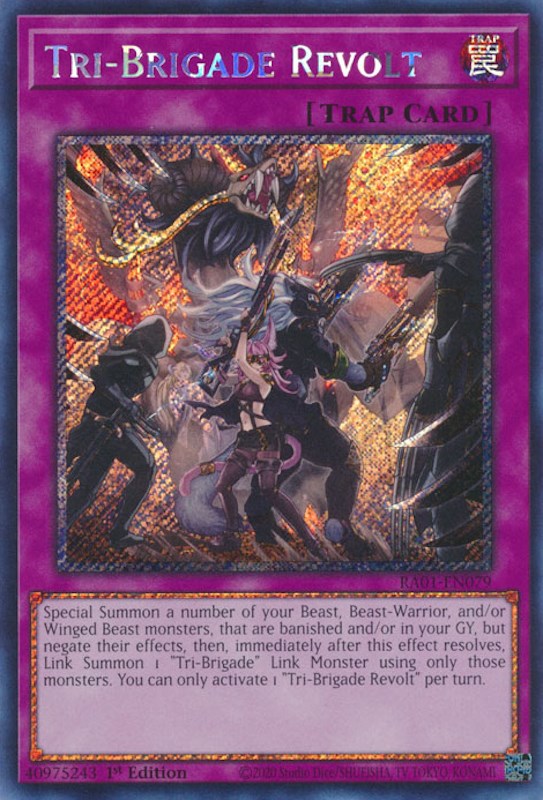 Tri-Brigade Revolt [RA01-EN079] Platinum Secret Rare | L.A. Mood Comics and Games