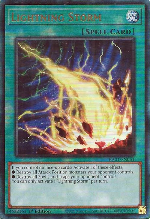 Lightning Storm [RA01-EN061] Prismatic Ultimate Rare | L.A. Mood Comics and Games