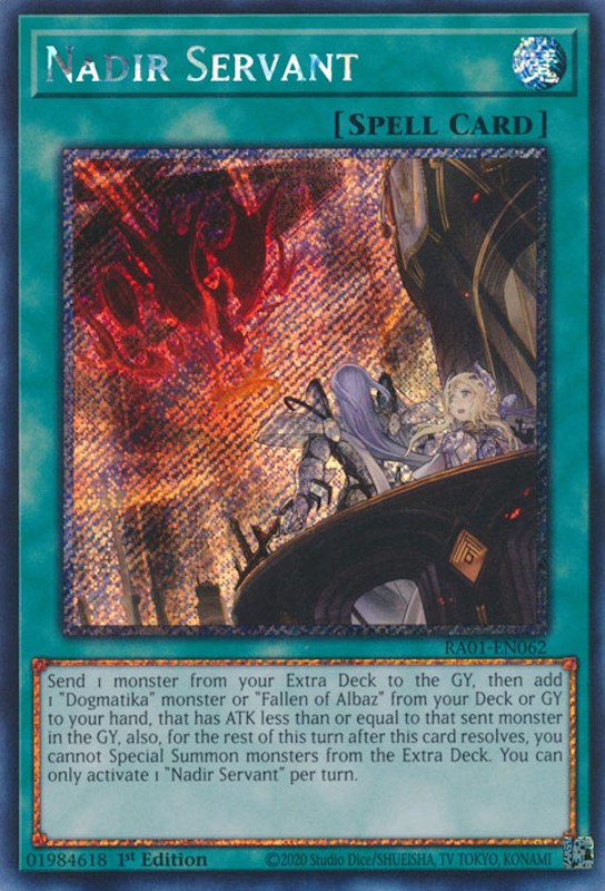 Nadir Servant [RA01-EN062] Platinum Secret Rare | L.A. Mood Comics and Games