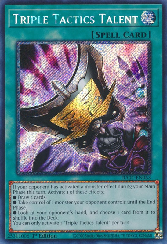 Triple Tactics Talent [RA01-EN063] Platinum Secret Rare | L.A. Mood Comics and Games