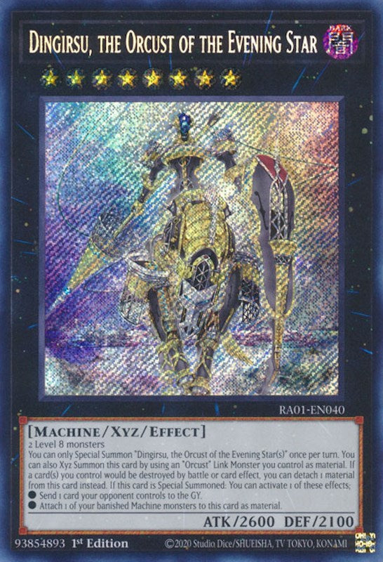 Dingirsu, the Orcust of the Evening Star [RA01-EN040] Secret Rare | L.A. Mood Comics and Games