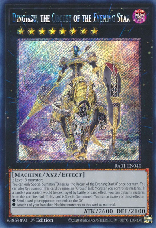 Dingirsu, the Orcust of the Evening Star [RA01-EN040] Platinum Secret Rare | L.A. Mood Comics and Games