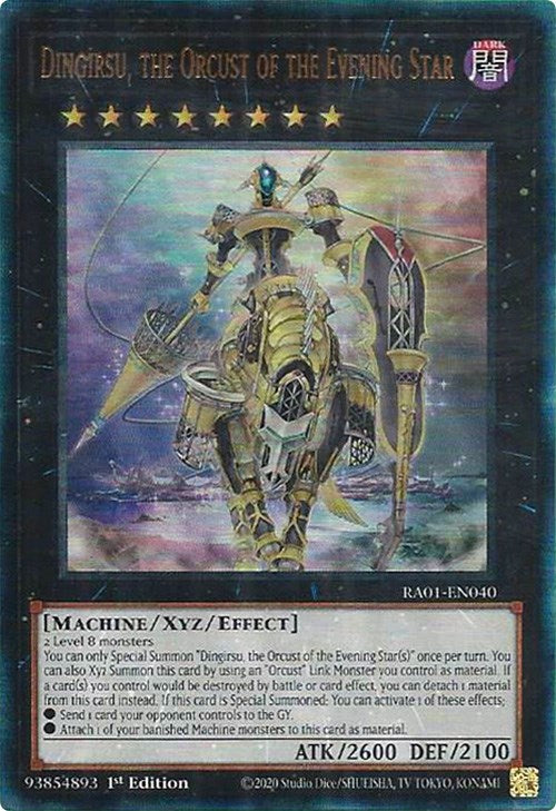 Dingirsu, the Orcust of the Evening Star [RA01-EN040] Prismatic Ultimate Rare | L.A. Mood Comics and Games