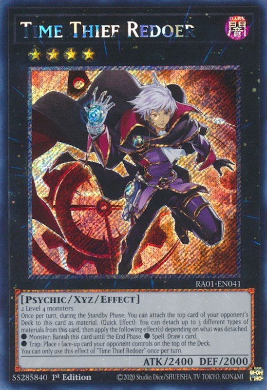 Time Thief Redoer [RA01-EN041] Platinum Secret Rare | L.A. Mood Comics and Games