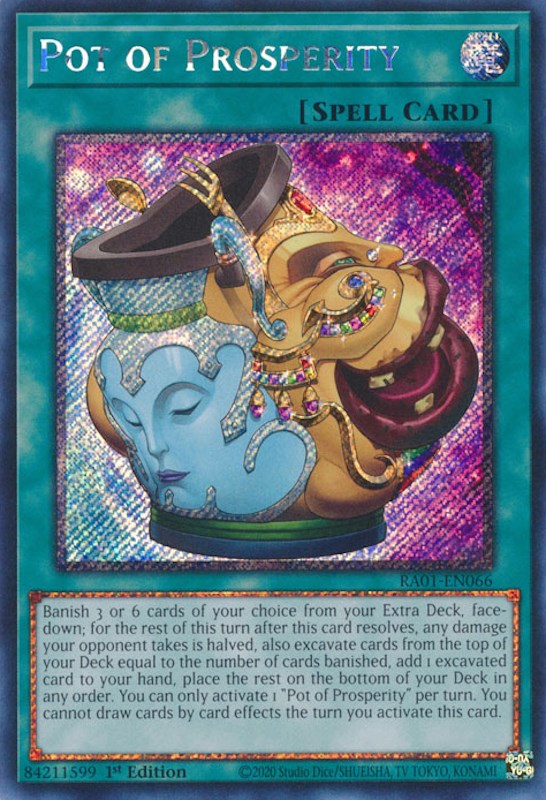 Pot of Prosperity [RA01-EN066] Platinum Secret Rare | L.A. Mood Comics and Games