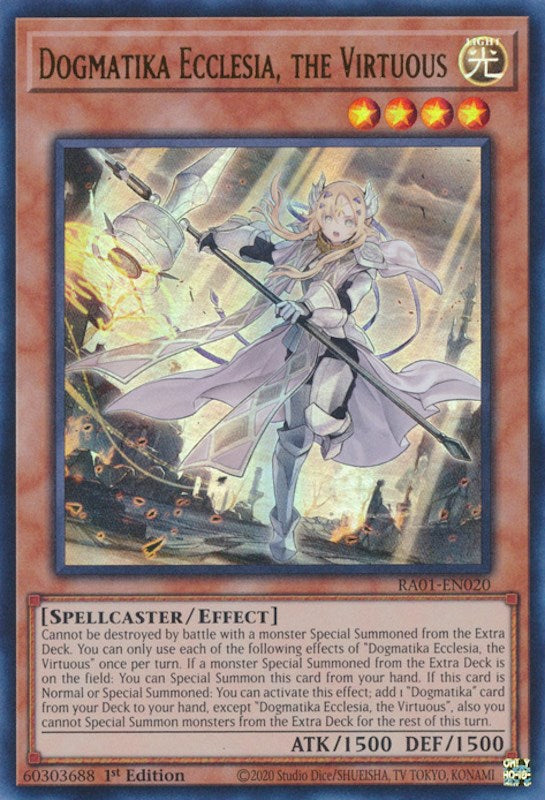 Dogmatika Ecclesia, the Virtuous [RA01-EN020] Ultra Rare | L.A. Mood Comics and Games
