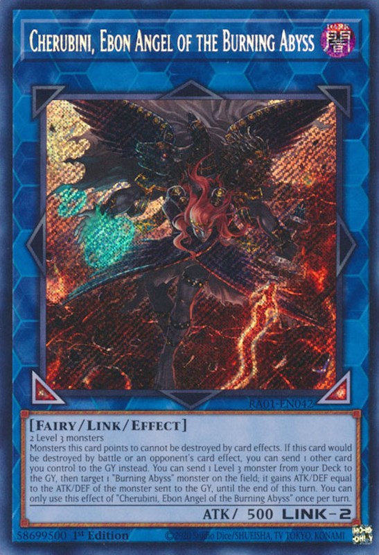 Cherubini, Ebon Angel of the Burning Abyss [RA01-EN042] Secret Rare | L.A. Mood Comics and Games
