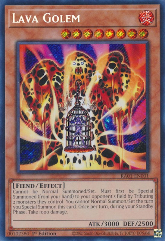 Lava Golem [RA01-EN001] Secret Rare | L.A. Mood Comics and Games