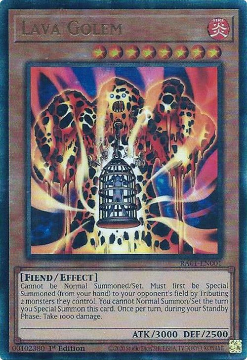 Lava Golem [RA01-EN001] Prismatic Ultimate Rare | L.A. Mood Comics and Games