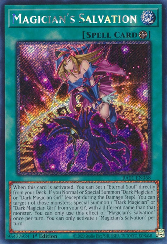 Magician's Salvation [RA01-EN068] Platinum Secret Rare | L.A. Mood Comics and Games